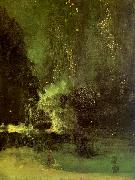 James Abbott McNeil Whistler Nocturne in Black and Gold oil painting artist